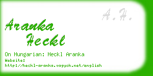 aranka heckl business card